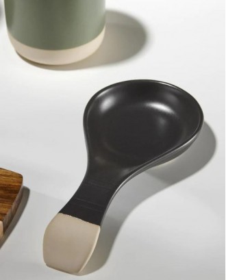 Suport pentru lingura, ceramica, negru, 22 cm, Host - SIMONA'S COOKSHOP